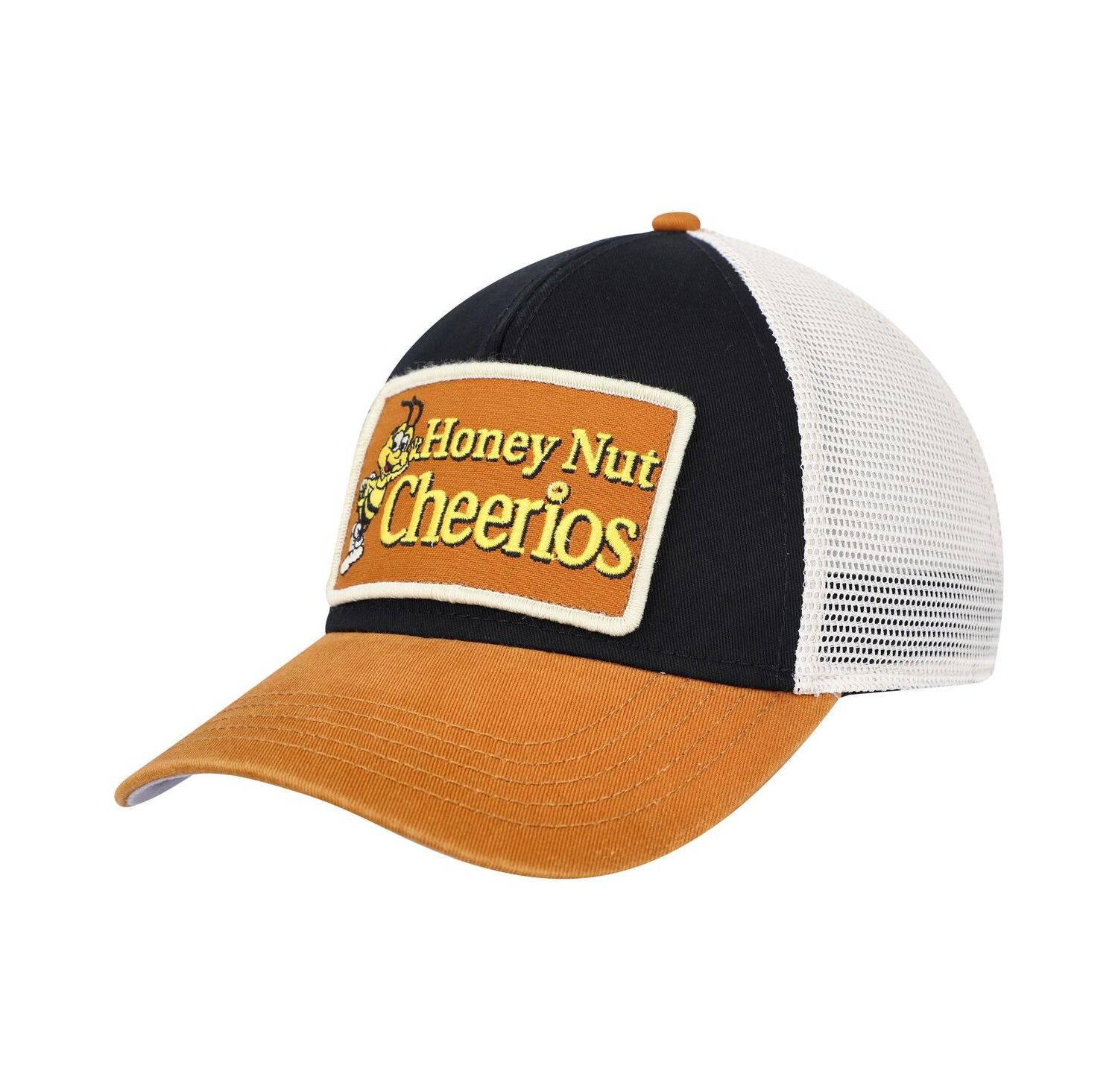 Men's Black, Cream Cheerios Valin Trucker Snapback Hat