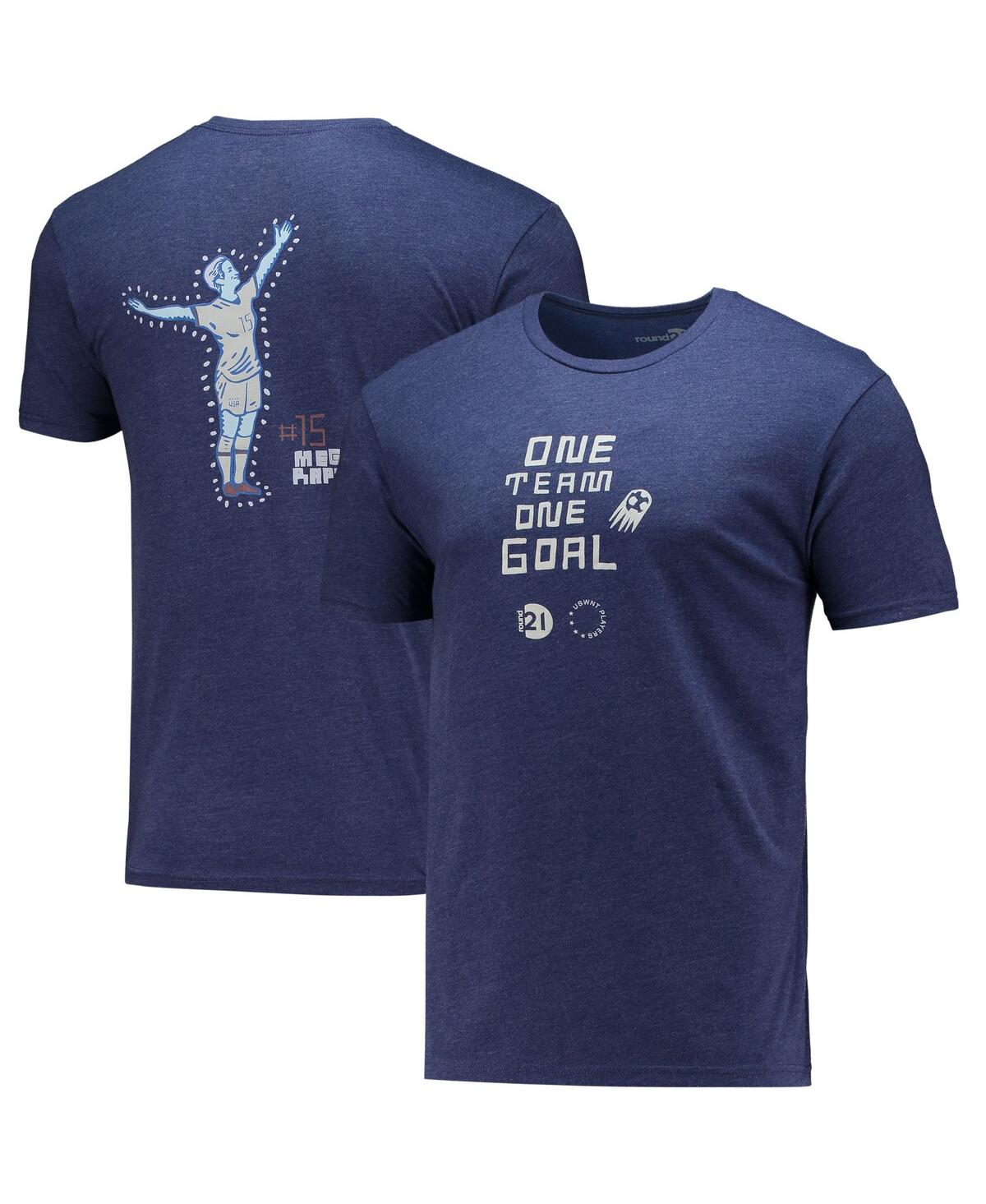 Shop Round21 Men's  Megan Rapinoe Navy Uswnt One Team One Goal T-shirt
