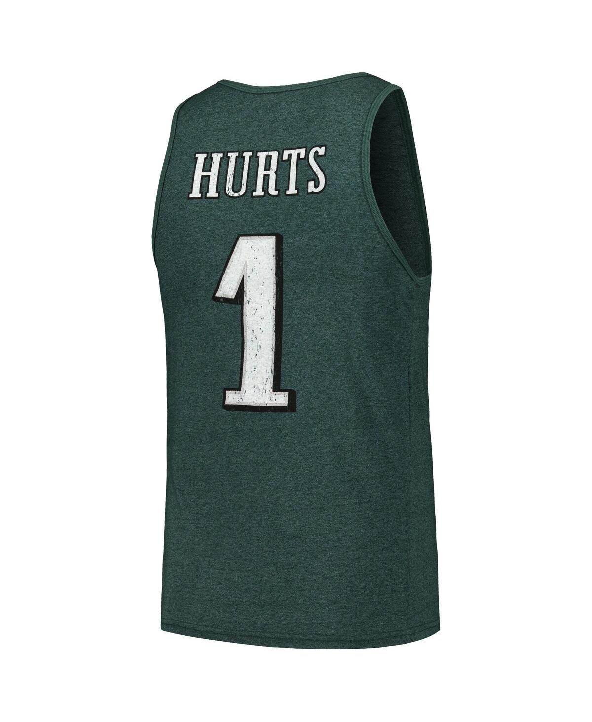 Majestic Men's  Threads Jalen Hurts Midnight Green Philadelphia Eagles Player Name And Number Tri-ble In Midnight Green
