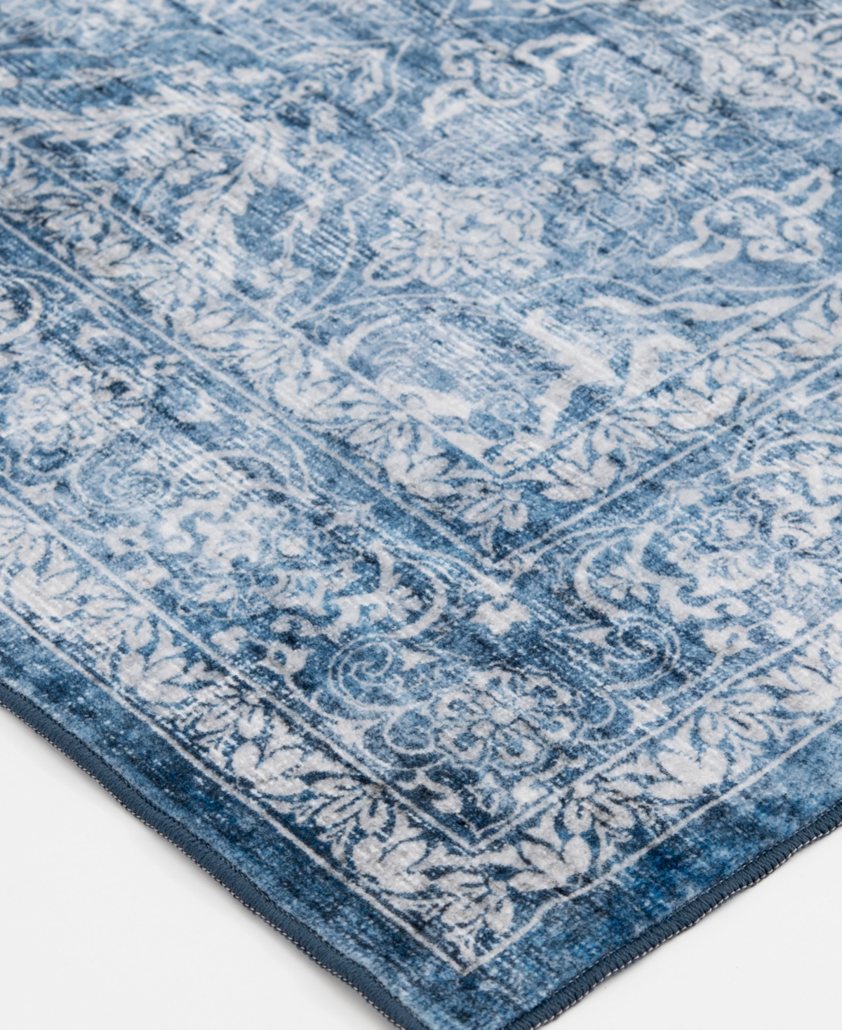 Km Home Revitalize Washable Victoria Area Rug - Gray