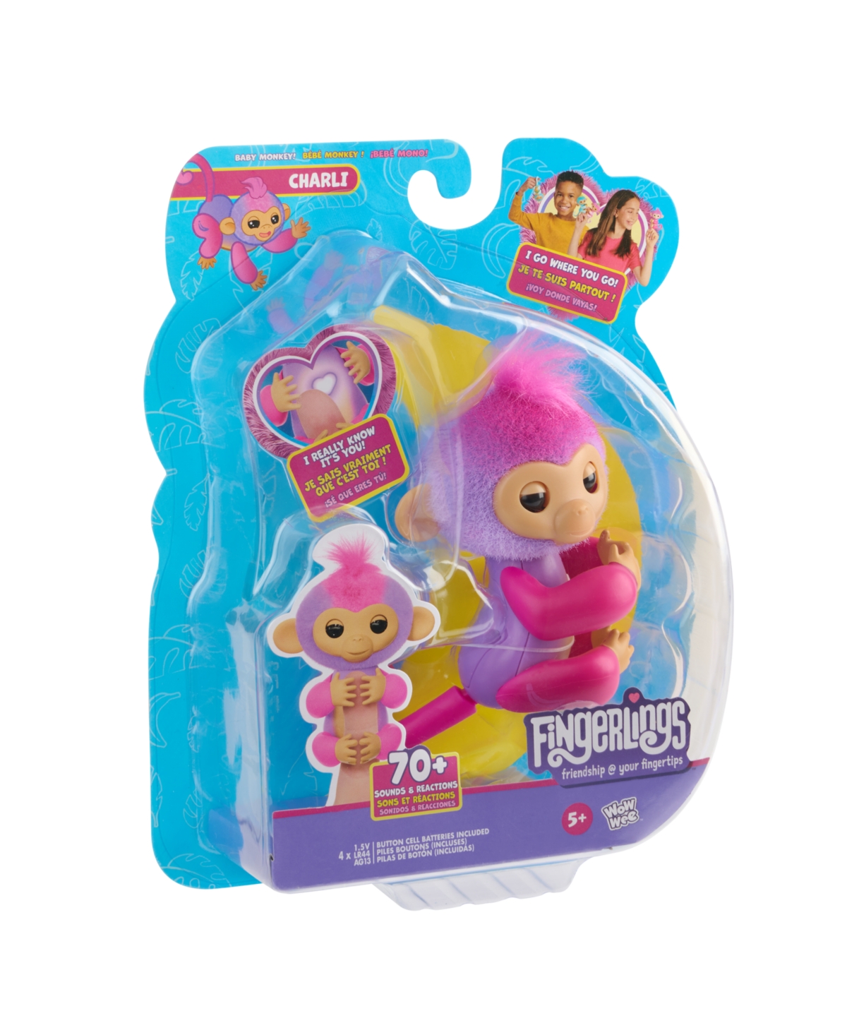 Shop Fingerlings Interactive Baby Monkey Charli, Reacts To Touch With 70+ Sounds & Reactions In No Color