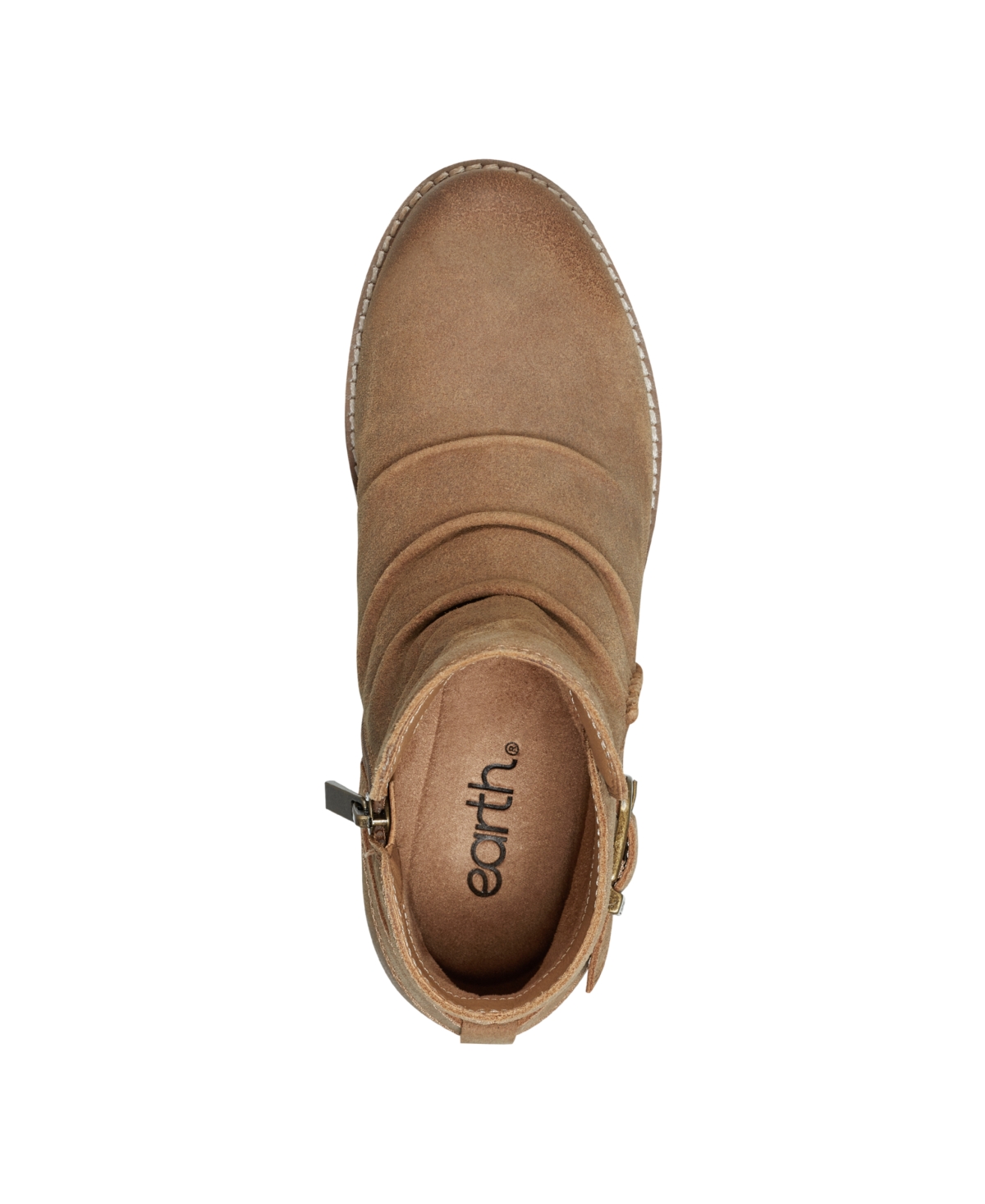 Earth Women's Naira Round Toe Ruched Casual Booties