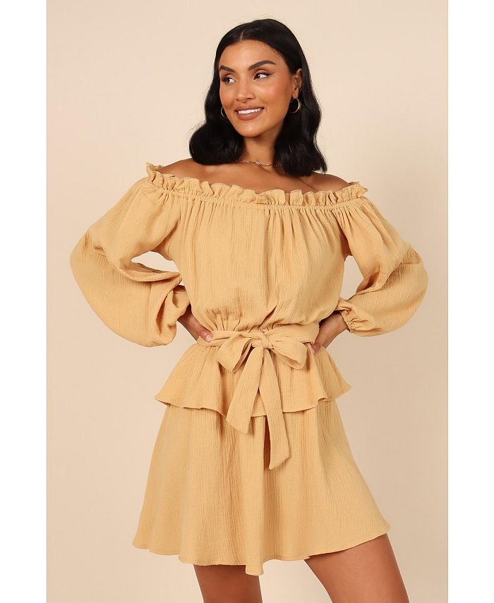 Callie ruffled cheap gown