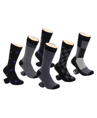 Men's Traditional Dress Crew Socks 6 Pack