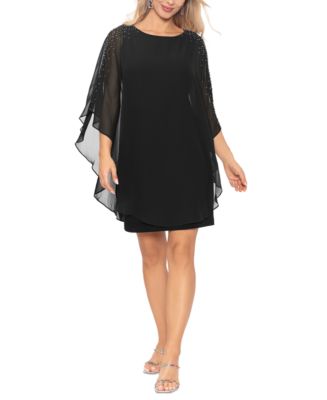 XSCAPE Studded Split-Sleeve Dress - Macy's