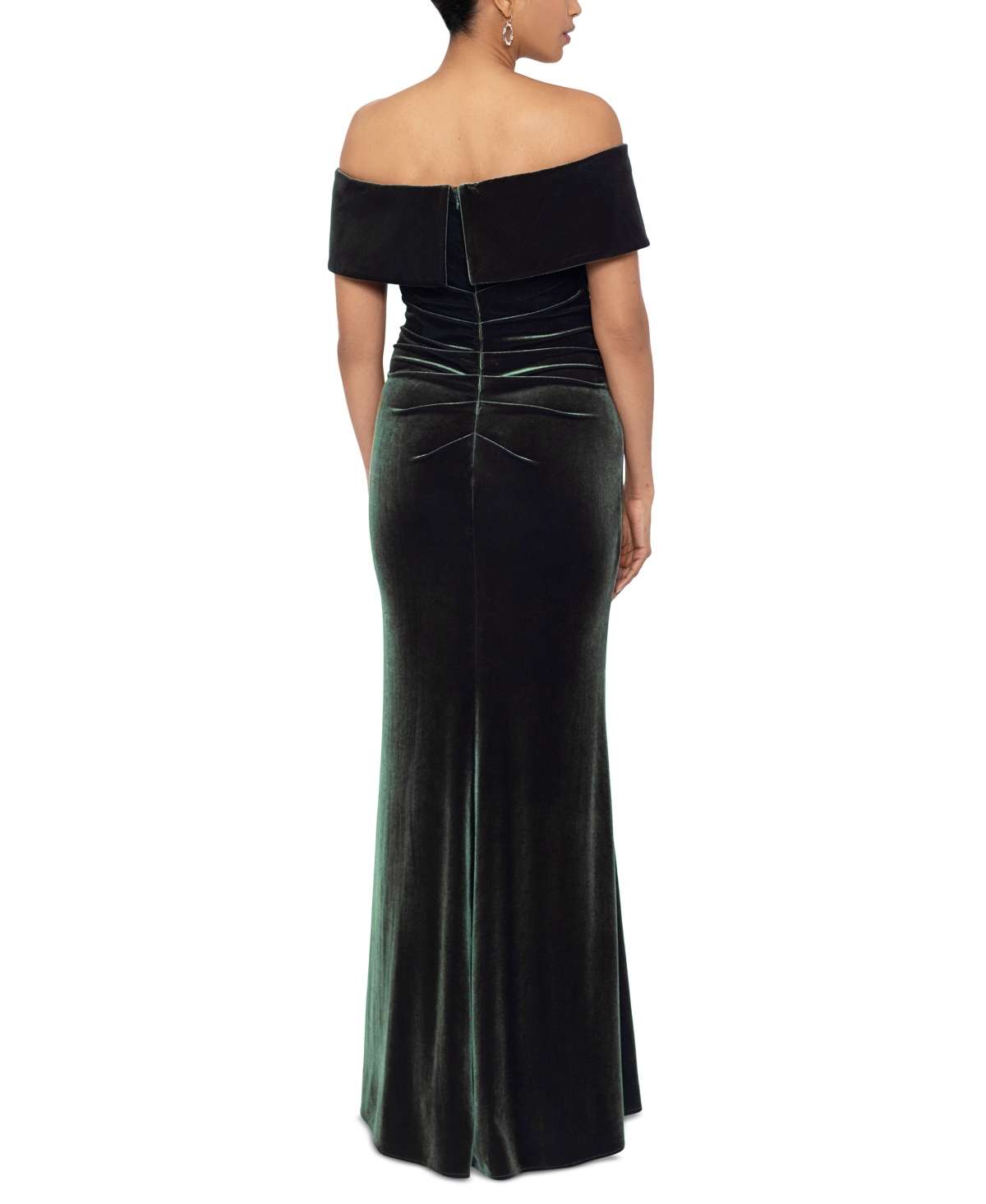 Xscape Off-The-Shoulder Velvet Gown