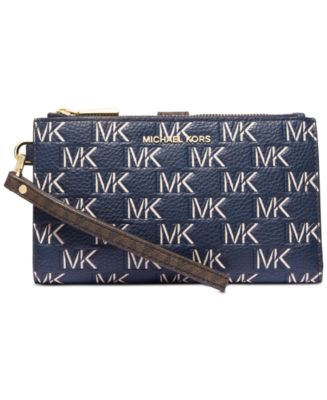 Blue Michael Kors Double Zip 2024 Wallet