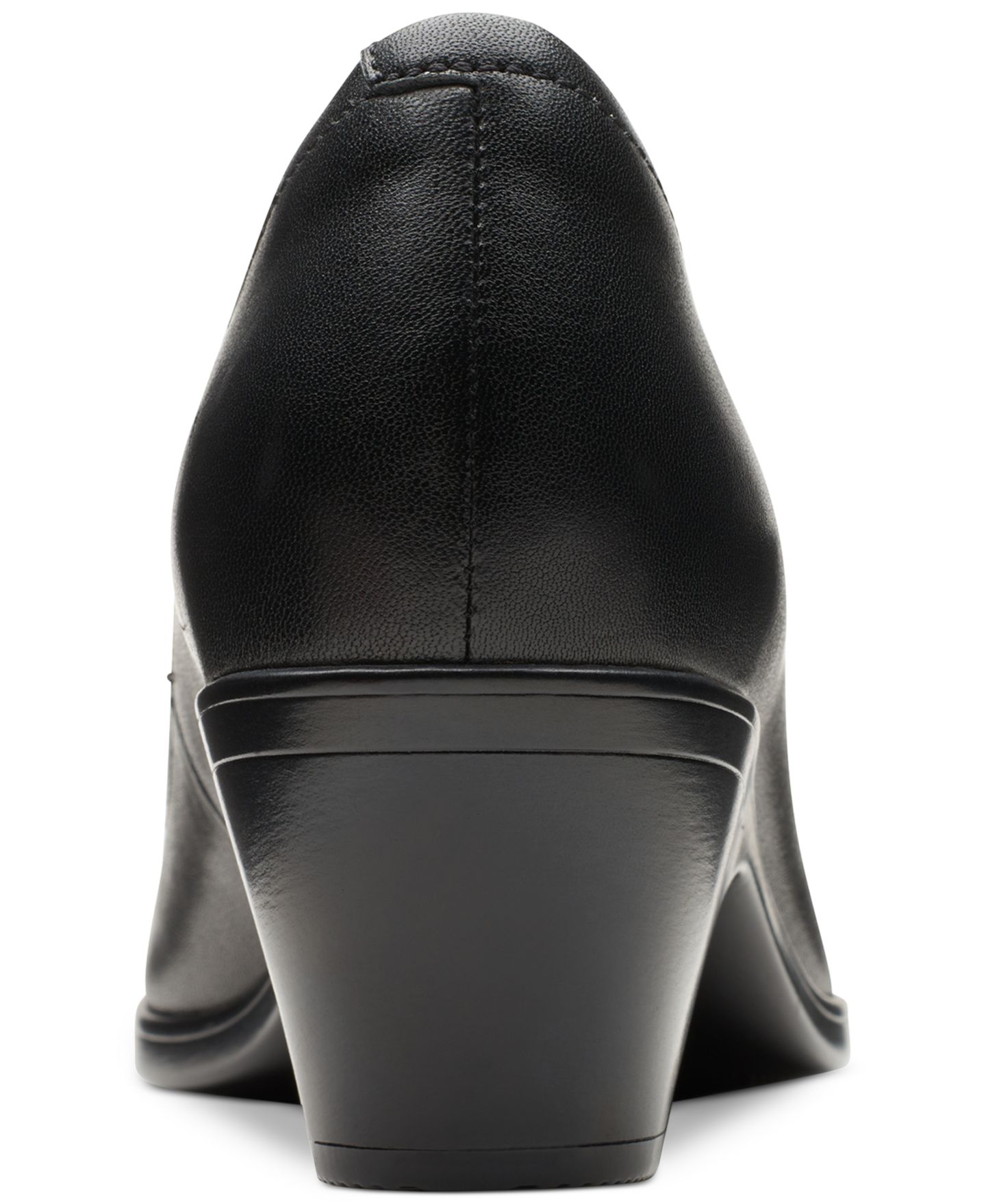 Женские туфли Clarks Emily Ruby Block-Heel Comfort Pumps, цвет: Чёрный кожаный — фото 3
