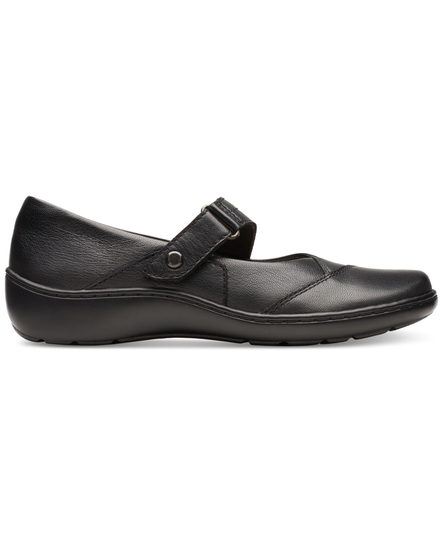 Женские балетки Clarks Cora Gema Mary Jane Flats, цвет: Чёрный — фото 2