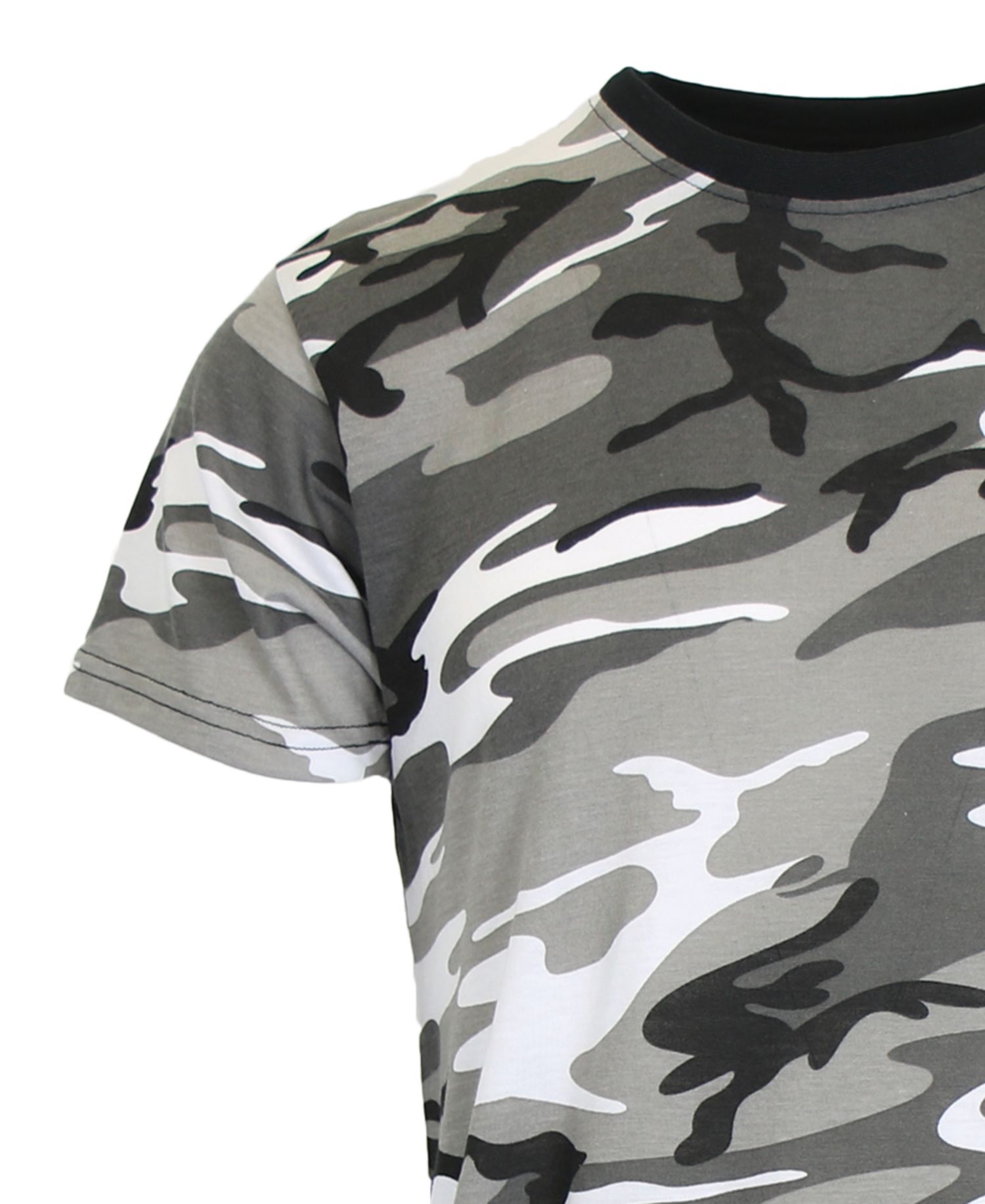 Men's Camo Printed Short Sleeve Crew Neck T-shirt, Pack of 3