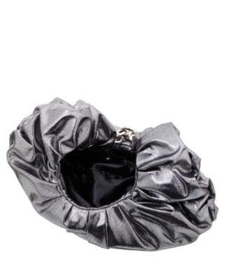 Ruched Metallic Hobo