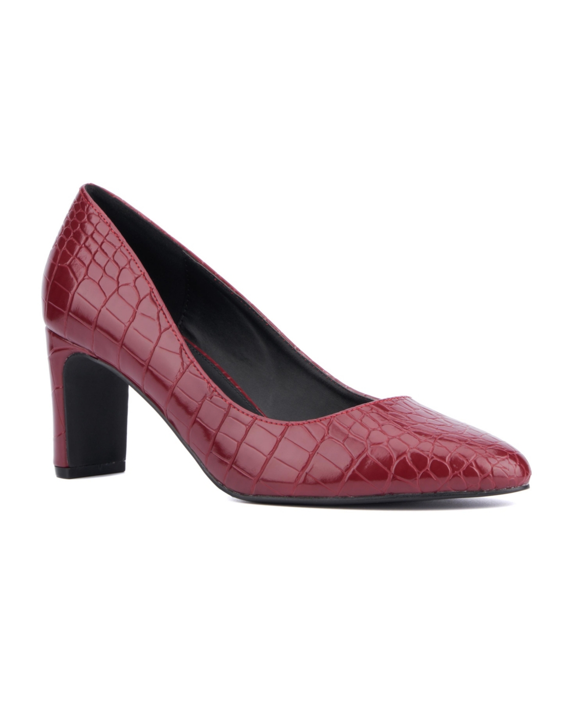 Women's Hope Pump Heel -Wide Width - Wine croc
