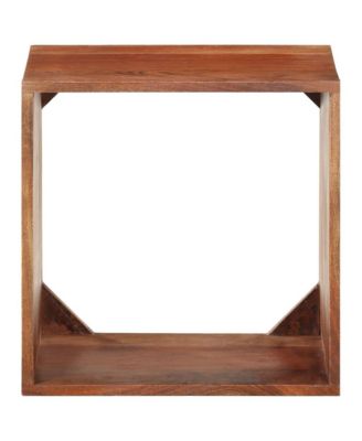 Wall Shelf 15.7"x11.8"x15.7" Solid Acacia Wood
