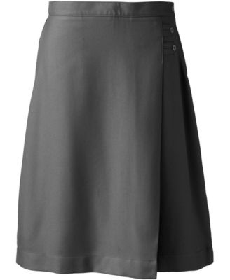 Plus Size School Uniform Solid A-line Skirt Below the Knee