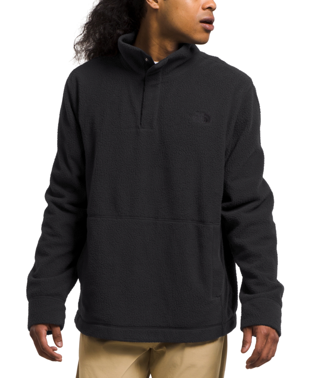 The North Face Men's Pali Relaxed Fit Pile Fleece Quarter Snap Pullover In Tnf Black