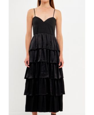 Women's Mixed Media Maxi Dress