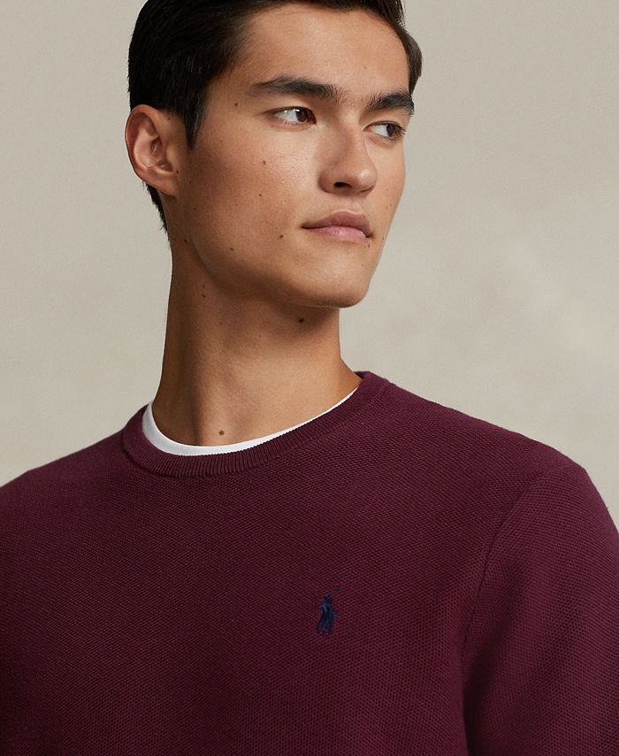 Polo Ralph Lauren Men's Textured Cotton Crewneck Sweater Macy's