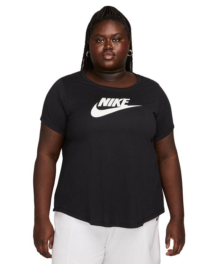 Nike Plus Size Active Sportswear Essentials Short-Sleeve Logo T-Shirt ...