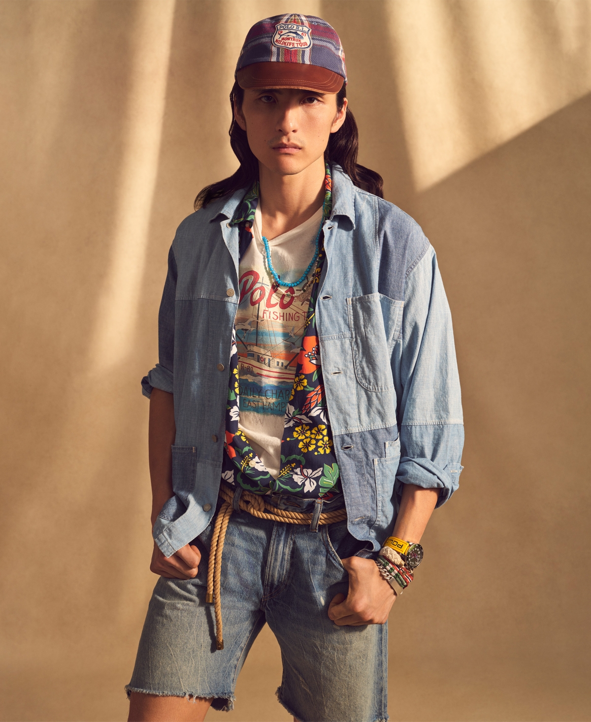 Polo Ralph Lauren Men's Classic-Fit Patchwork Chambray Shirt
