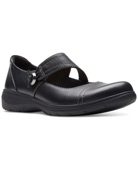 Обувь Clarks Women's Carleigh Jane Top-Stitched Strap Shoes, цвет: Чёрный