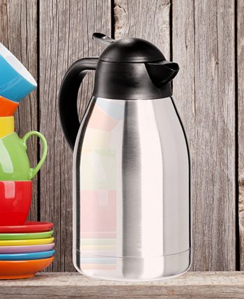 OGGI Catalina 68oz Stainless Steel Thermal Coffee Carafe- Double Walled  Vacuum Container w/Press Button Top, Insulated Coffee Carafe, Thermos  Carafe