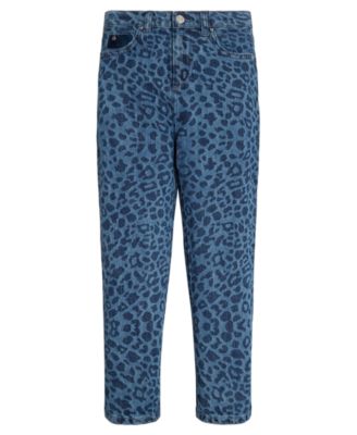 GUESS Big Girls Stretch Denim All Over Laser Leo Print Pocket