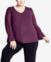 Macy's clearance purple blouses