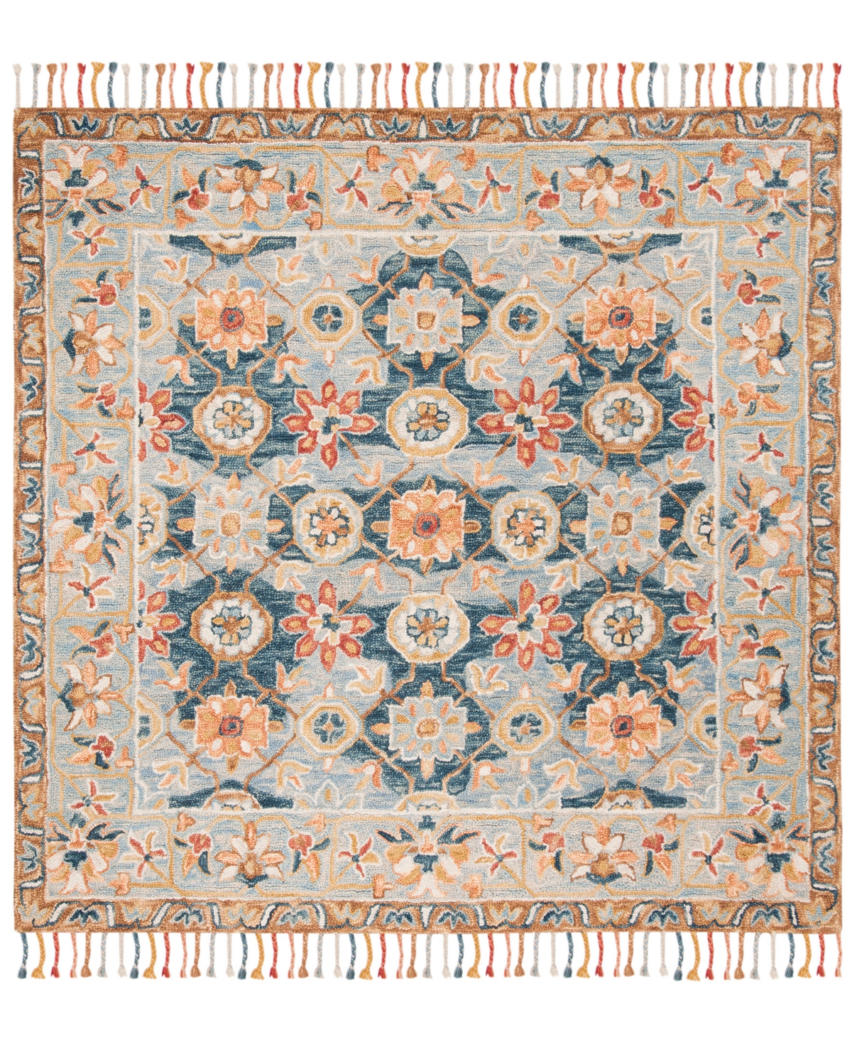Safavieh Aurora APN110 7' x 7' Square Area Rug - Gray, Navy