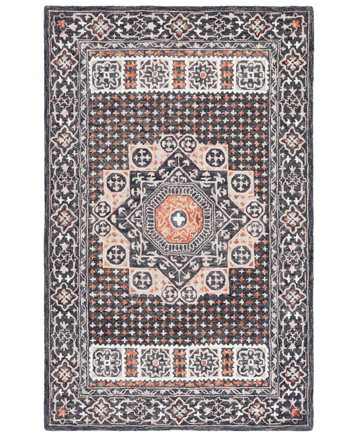 Safavieh Aurora APN130 6' x 9' Area Rug - Black, Rust