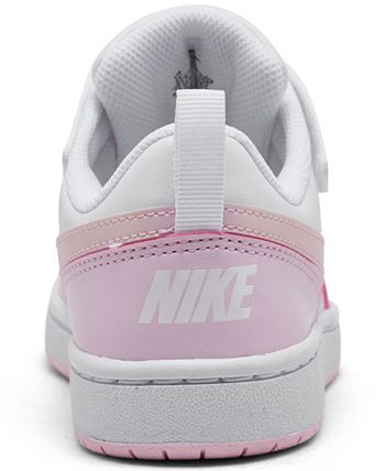 Nike Little Girls Court Borough Low Recraft Adjustable Strap Casual ...
