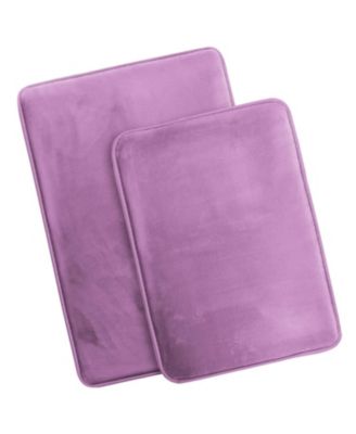 2 Piece Ultra Soft Non-Slip Plush Memory Foam Bath Rug Set - Small & Large