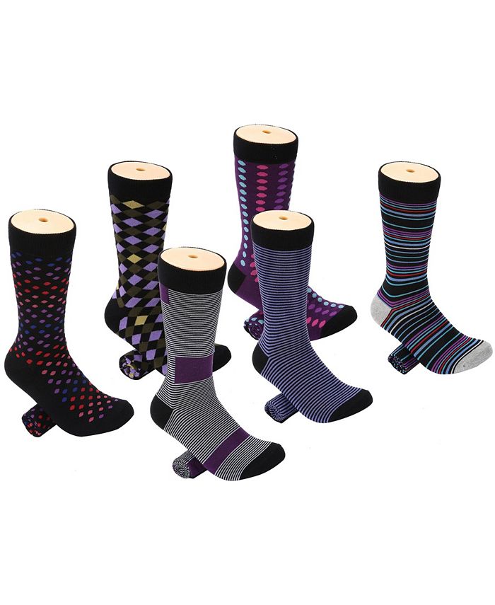 Mio Marino Men's Kaleidoscopic Funky Dress Socks - Macy's