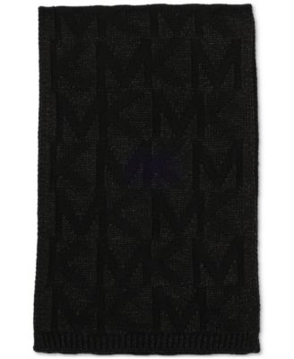 Women's Debossed Knit Metallic Beanie & Scarf Set