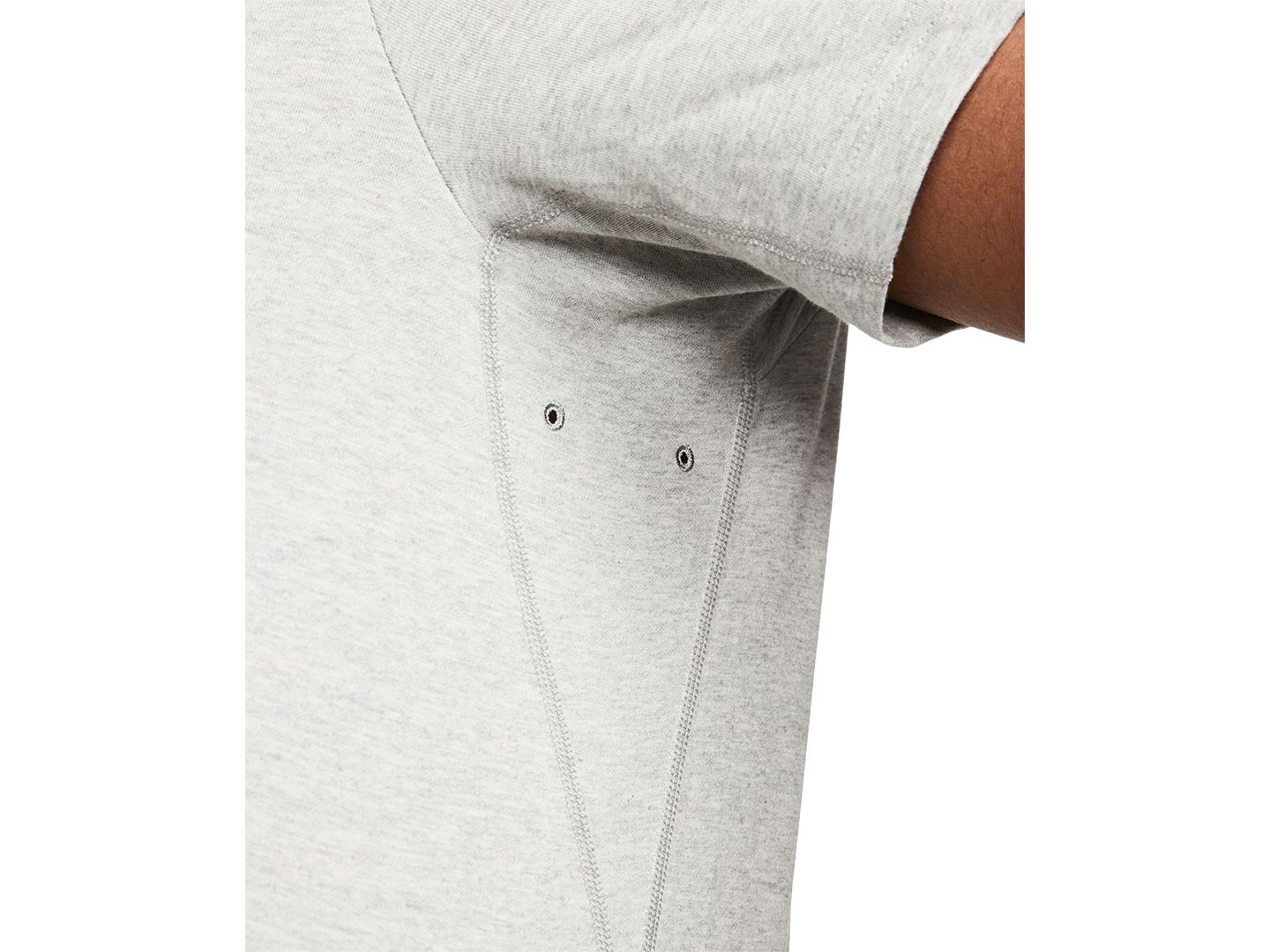 Мужская универсальная футболка Nike Primary Dri-FIT с коротким рукавом свободного кроя, цвет: Тёмный серый меланжевый — фото 4