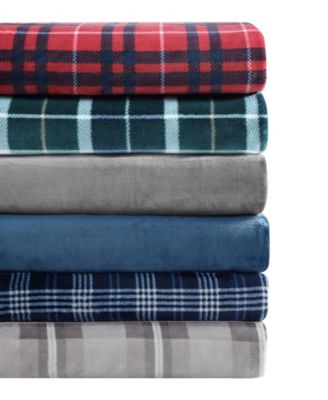 North Sail Plaid Ultra Soft Plush Fleece Blanket, Full/Queen