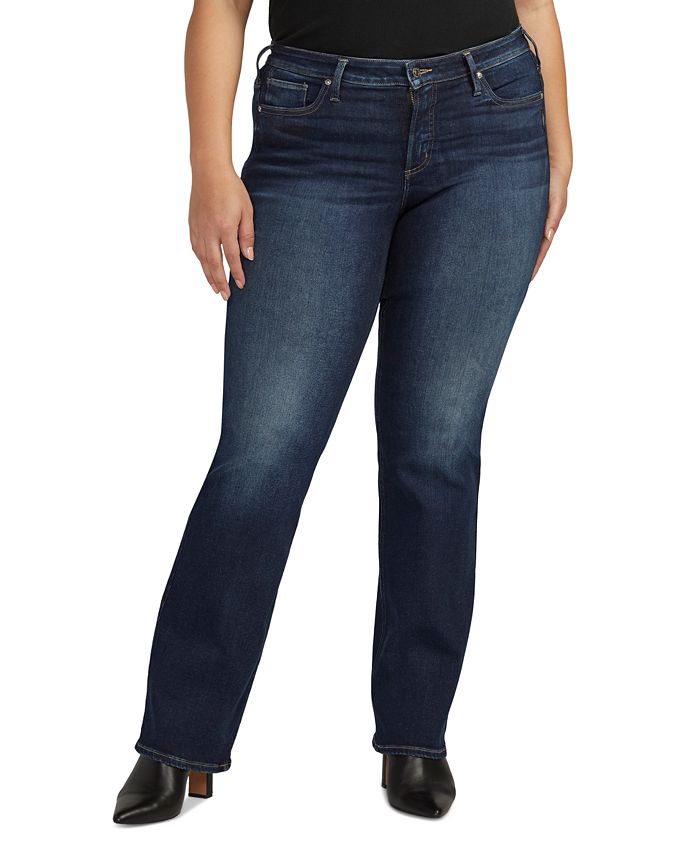 Silver Jeans Co. Plus Size Infinite Fit ONE SIZE FITS THREE Bootcut ...