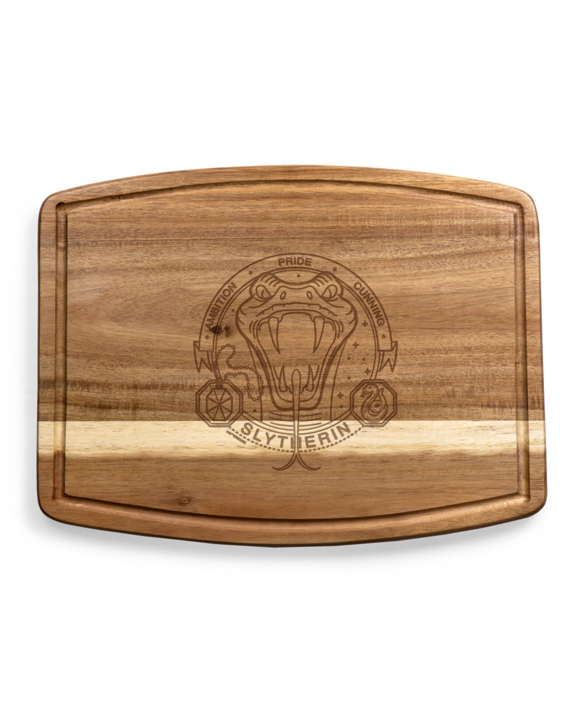 Toscana Harry Potter Slytherin Ovale Acacia Cutting Board In Acacia Wood