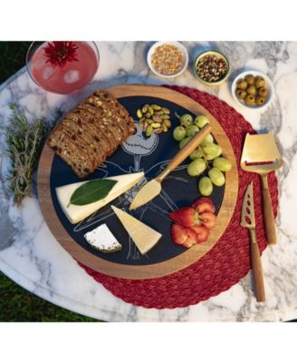 Disney's Nightmare Before Christmas Jack Insignia Acacia and Slate Charcuterie Board with Cheese Tools