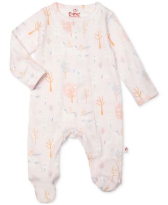 EASY = MAGNETIC CLOSE - Baby Girls Printed Footed Coverall