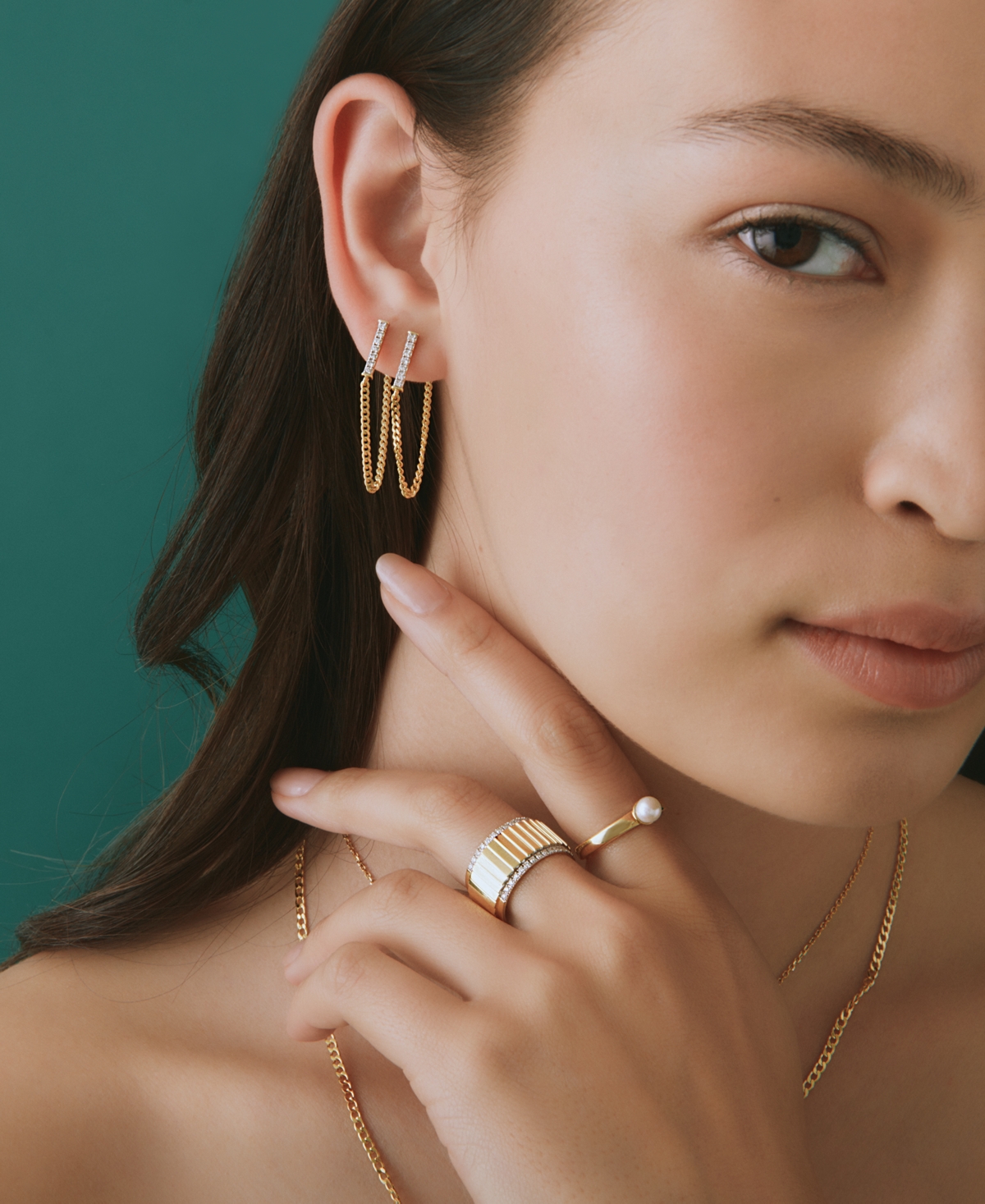 Audrey by Aurate Diamond Wide Textured Statement Ring (1/3 ct. t.w.)  Created for Macy's - Gold Vermeil