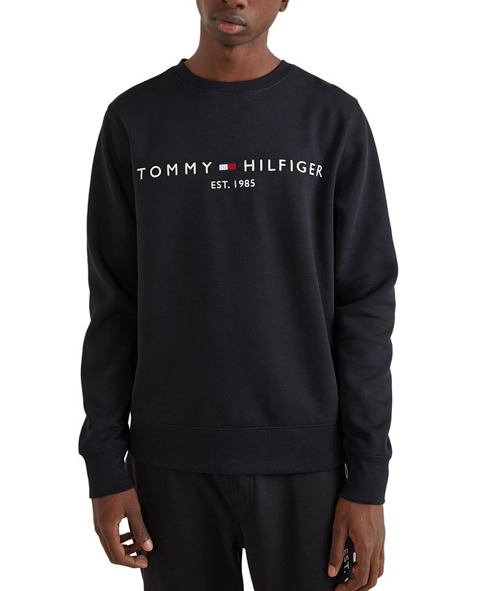 Tommy Hilfiger Men's Embroidered Logo Fleece Sweatshirt - Macy's