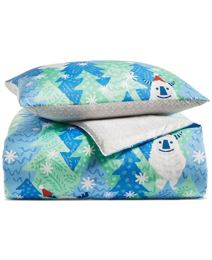 Macy's Charter Club Kids Snowy Sasquatch 2Pc. Comforter Set, Twin/Twin XL, Created for Macy's