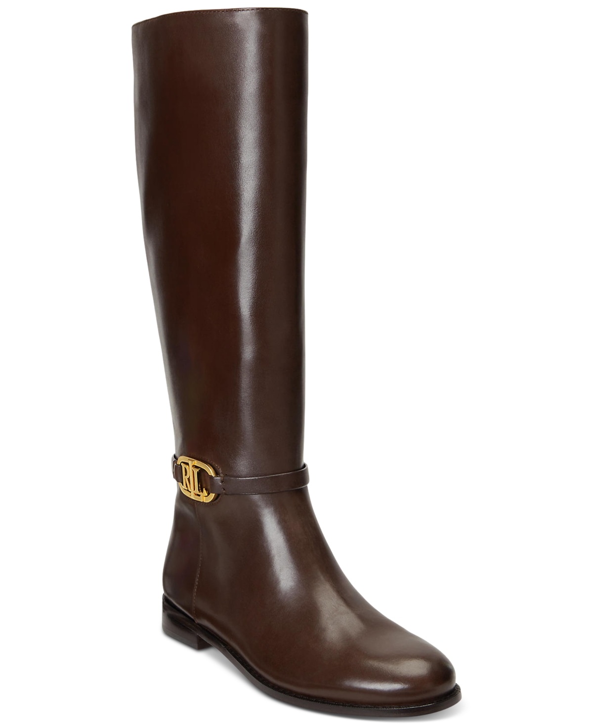Lauren Ralph Lauren Women's Justine Asymmetrical Riding Boots In Chestnut Brown