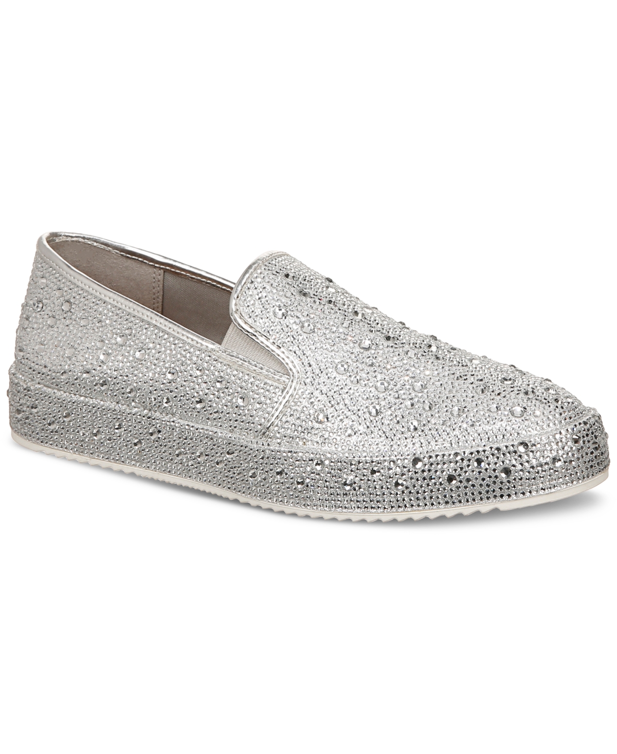 Inc International Concepts Women's Lenna Slip-on Embellished Sneakers, Created For Macy's In Silver Bling