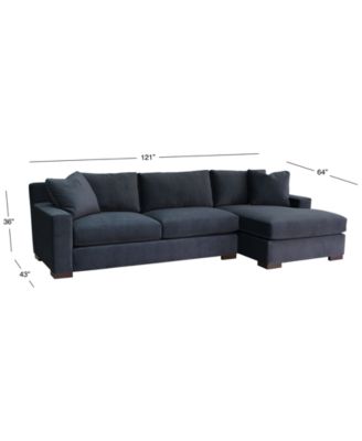 CLOSEOUT! Marristin 121" 2-Pc. Fabric Chaise Sectional, Created for Macy's