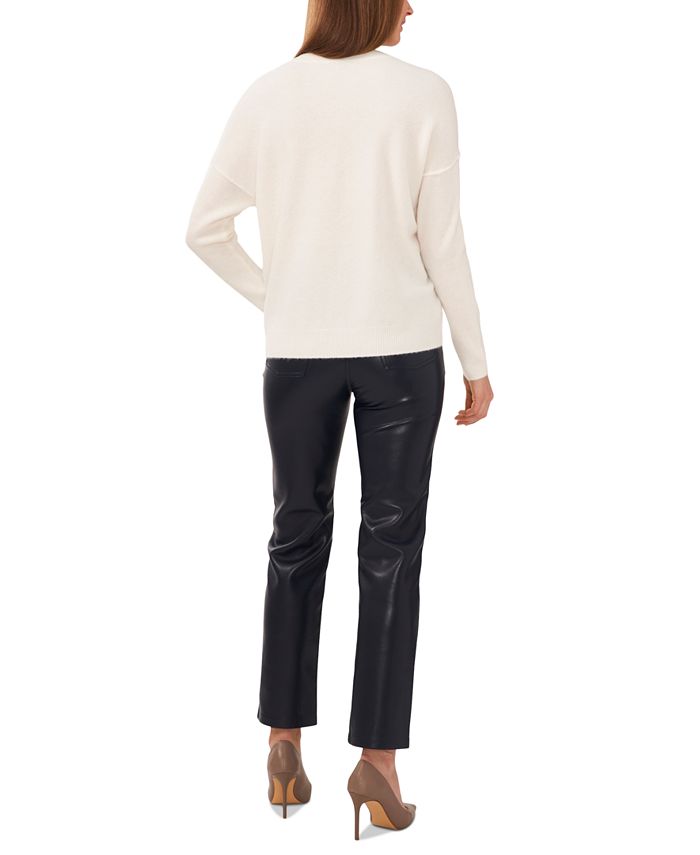 Vince Camuto Long Sleeve Extend Shoulder Sweater Macy's