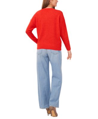 Women's Cozy Crewneck Long-Sleeve Extend-Shoulder Sweater