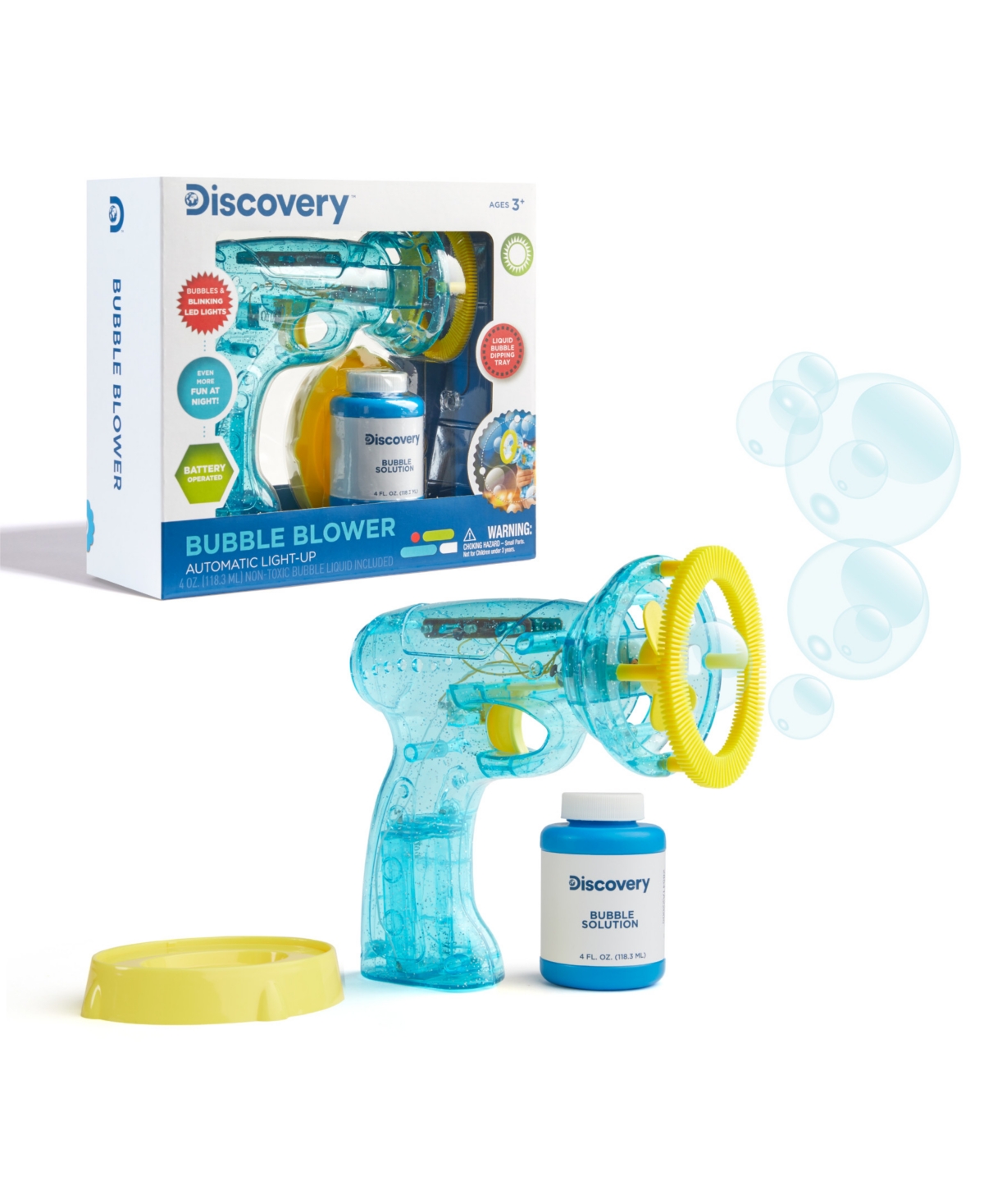 Discovery Automatic Light-up Bubble Blower With Dip Tray In Open Miscellaneous