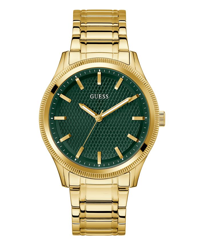 GUESS Men s Analog Gold Tone Stainless Steel Watch 44mm Macy s