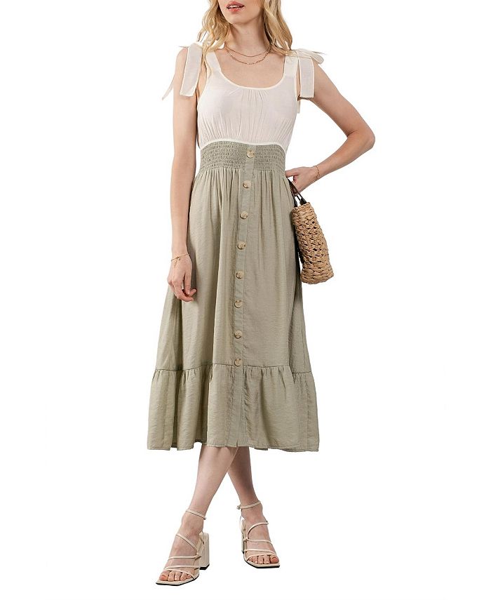 Blu Pepper Women's Contrast Skirt Midi Dress Macy's